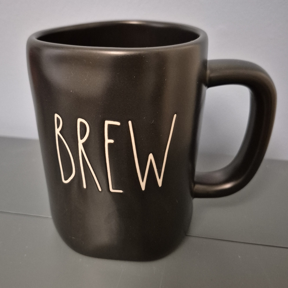 Rae Dunn "Brew" Black Mug